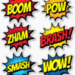 SFX / Comic Words - Sticker Sheet v9